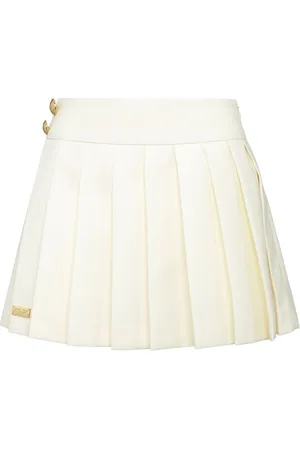 Philipp Plein Wool marine pliss?? skirt