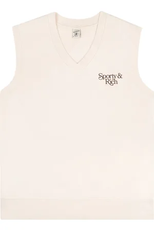 Sporty & Rich Bardot logo-print cotton vest