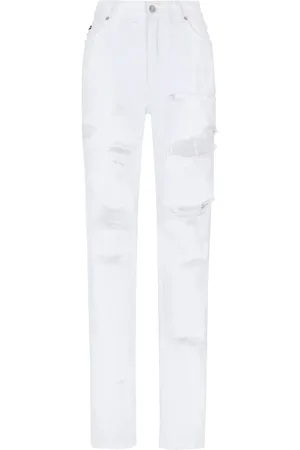 Dolce & Gabbana Distressed straight-leg jeans