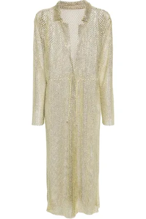 Serafini Crystal-embellished midi shirt dress