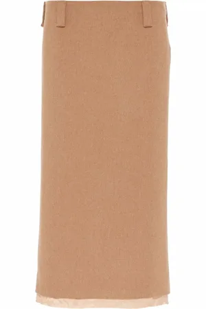 Miu Miu Camel-hair pencil skirt