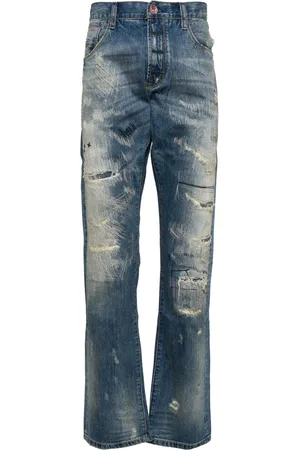PRIVATE STOCK Whiskering effect jeans