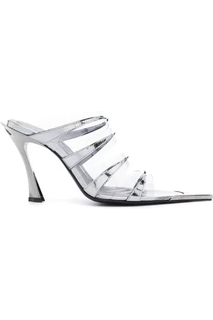 MUGLER 120mm transparent-straps sandals