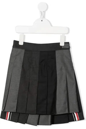 Thom Browne Colour-block pleated skirt