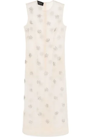 Simone Rocha Crystal-embellished tulle midi dress