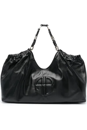 ANINE BING Logo-embossed leather tote bag