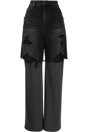 GOEN.J Distressed straight-leg jeans