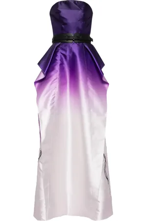 Saiid Kobeisy Gradient-effect taffeta strapless dress