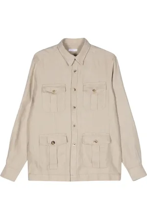 Boglioli Herringbone linen shirt