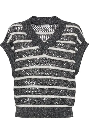 Brunello Cucinelli Sequin-embellished top