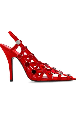 The Attico Grid 105mm leather pumps
