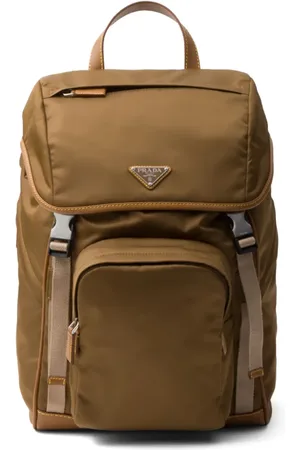 Prada Triangle-logo buckled backpack
