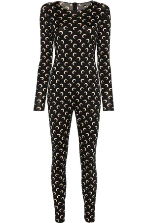 Marine Serre Moon-print jersey catsuit