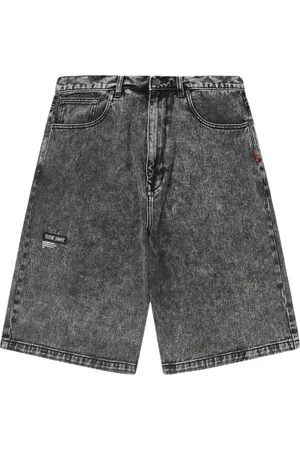 Izzue Logo-patch denim shorts