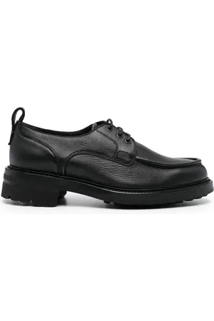 BRIONI Crinkled leather derby shoes