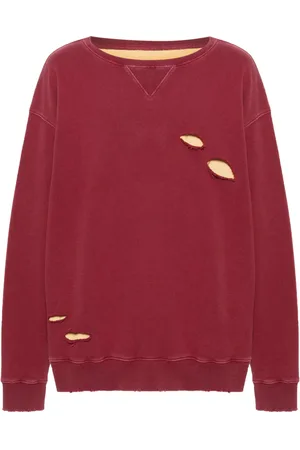 Maison Margiela Distressed layered cotton sweatshirt