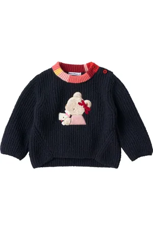 Familiar Bear-appliqu??d jumper