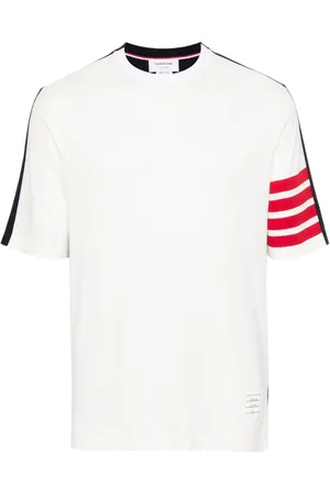 Thom Browne 4-Bar stripe two-tone T-shirt
