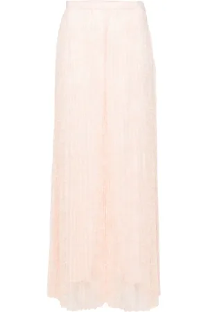 Twin-Set Pleated lace palazzo pants