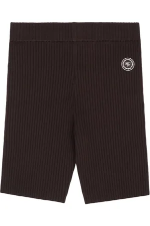 Sporty & Rich Logo-patch ribbed biker shorts