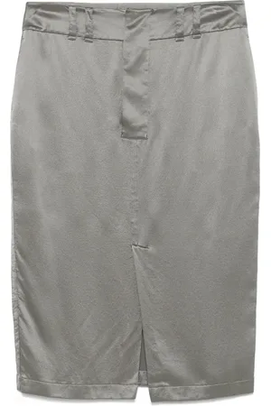 Saint Laurent Silk midi skirt