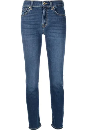 7 for all Mankind Low-rise skinny jeans