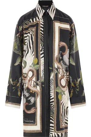 Roberto Cavalli Jewellery Foulard-print silk shirt dress