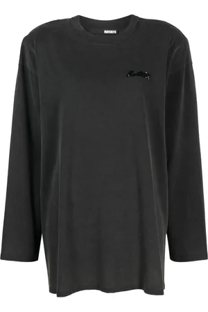 ROTATE Sequin-logo cotton T-shirt