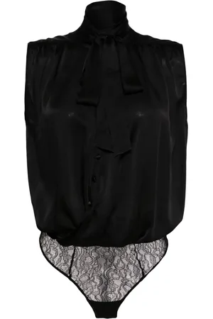 Kiki de Montparnasse Crossover silk bodysuit