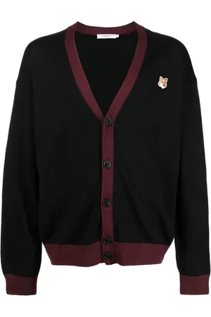 Maison Kitsuné Logo button-down cardigan