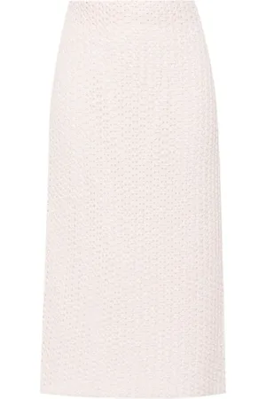 Fabiana Filippi Sequin-detail open-knit skirt