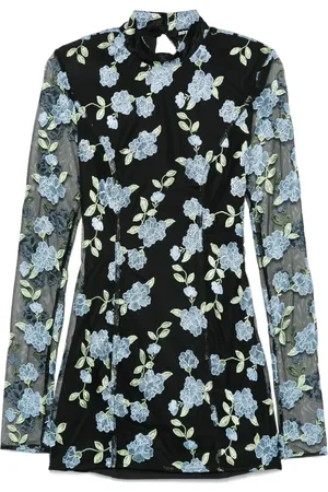 ROTATE Mesh longsleeved mini dress