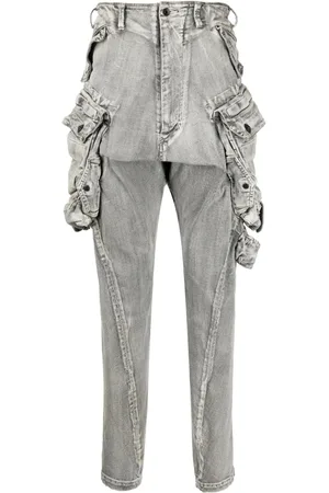 JULIUS Plaster cargo drop-crotch jeans