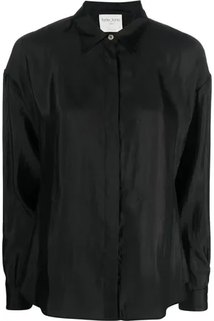 FORTE FORTE Long-sleeve silk blend shirt