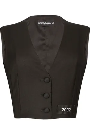 Dolce & Gabbana Number-patch tailored cropped vest