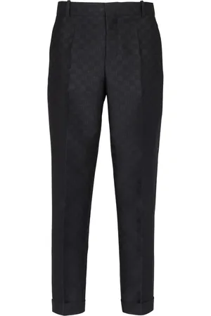 Balmain PB Monogram-jacquard trousers