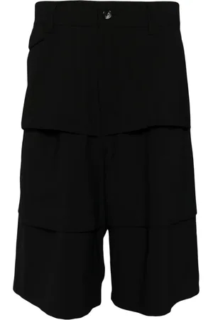 SONGZIO Pleated knee-length cargo shorts