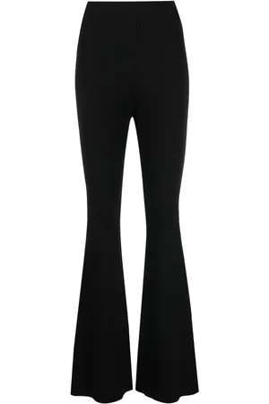 Stella McCartney Ribbed-knit flared trousers