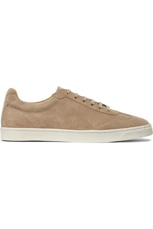 Brunello Cucinelli Almond-toe leather sneakers