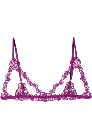 FLEUR DU MAL Fleur guipure ouvert bralette