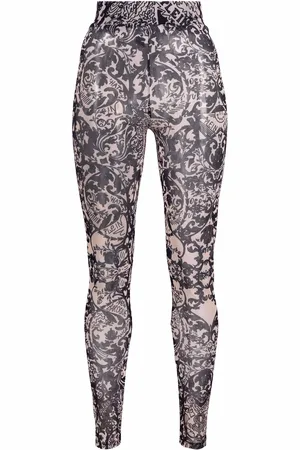 Philipp Plein New Baroque printed tulle leggings