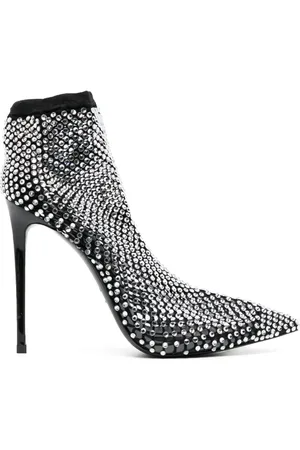LE SILLA Gilda 85mm crystal-embellished boots