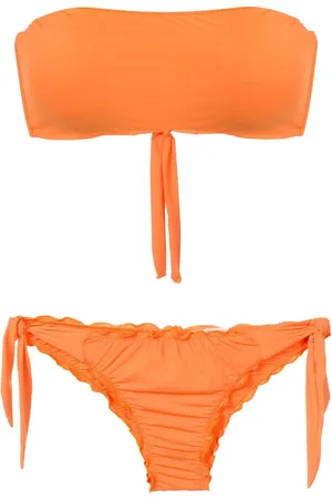 AMIR SLAMA Gathered-detailing bandeau bikini