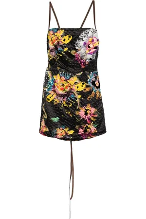 Cynthia Rowley Embellished satin dress