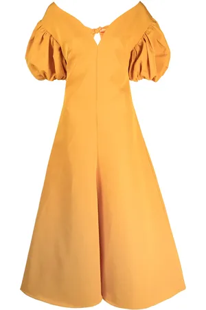 Rosie Assoulin Short puff sleeves gown