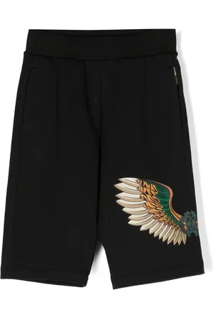 Roberto Cavalli Wing-patch track shorts