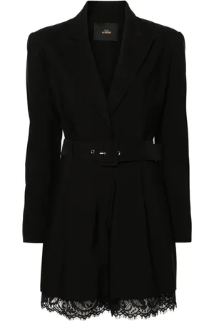 Twin-Set Lace-trim blazer playsuit