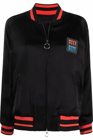 Paco rabanne Logo patch bomber jacket