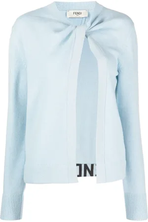 Fendi Twist-detail open-front cardigan