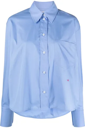 Victoria Beckham Logo-embroidered cotton shirt